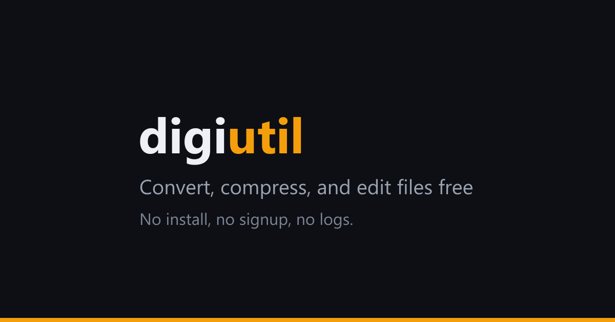 digiutil — File Converter, Compressor & Tools